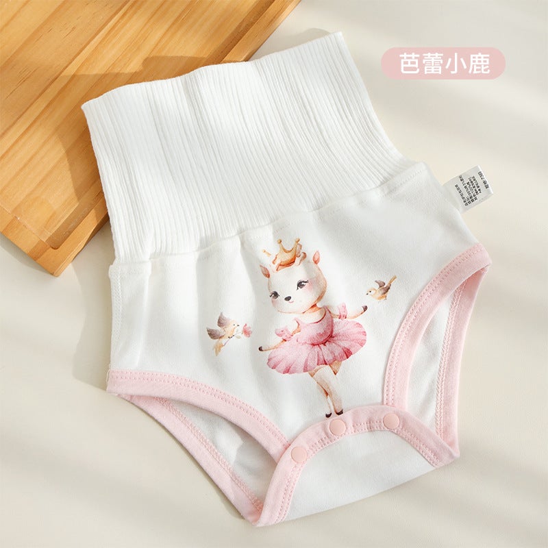 Baby High Waist Belly Protection Autumn and Winter Class A Knitted Cotton Newborn Navel Protection Anti-cold Artifact Baby Bag Fart Pants Lamb Long Skirt - Image 4
