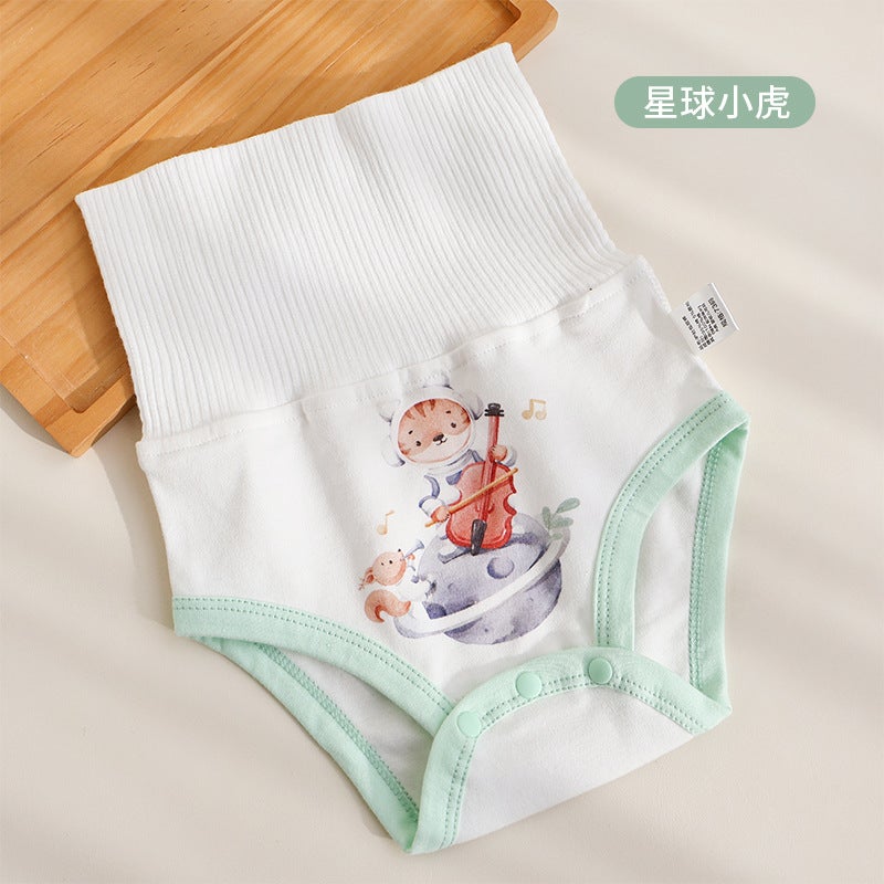 Baby High Waist Belly Protection Autumn and Winter Class A Knitted Cotton Newborn Navel Protection Anti-cold Artifact Baby Bag Fart Pants Lamb Long Skirt - Image 3