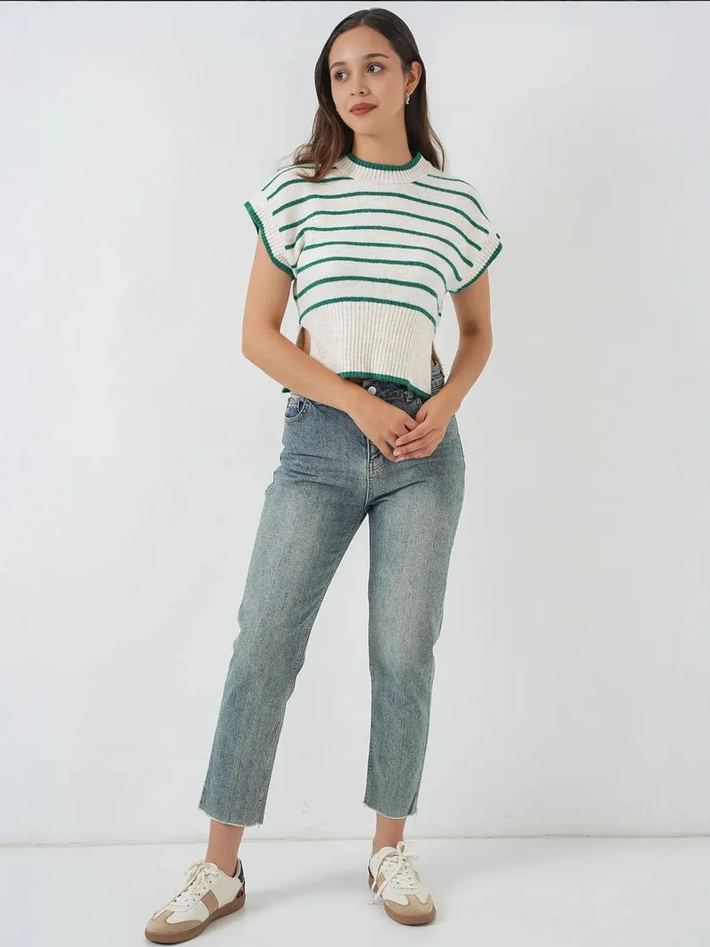 بيغ دارت سترة صوفية مخططة محبوكة من