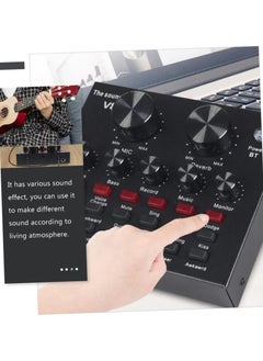 ELTRAZONE External Sound Card USB Live External Sound Mixer Board Voice Changer Sound Card with Multiple Sound Effects for Live Recording Home KTV Voice Chat  - Image 3