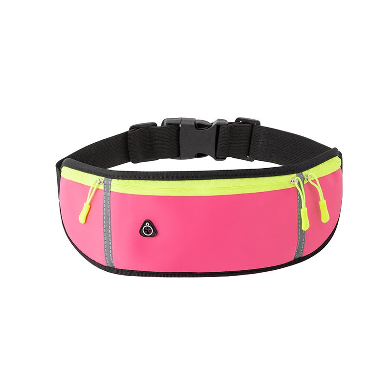 Unisex Fitness Waist Bag Waterproof Shockproof Leisure Sports Personal Mobile Phone Bag Outdoor Cycling Running Belt Purple - Image 2