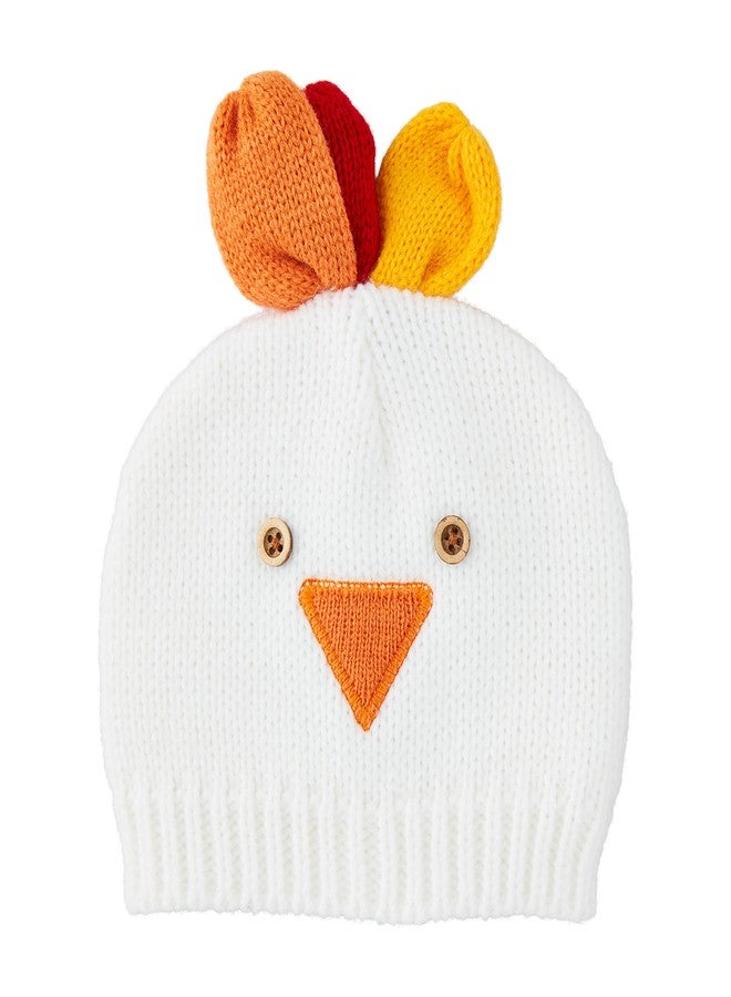 Mud Pie Baby White Crochet Turkey Hats; 0-6M - Image 1