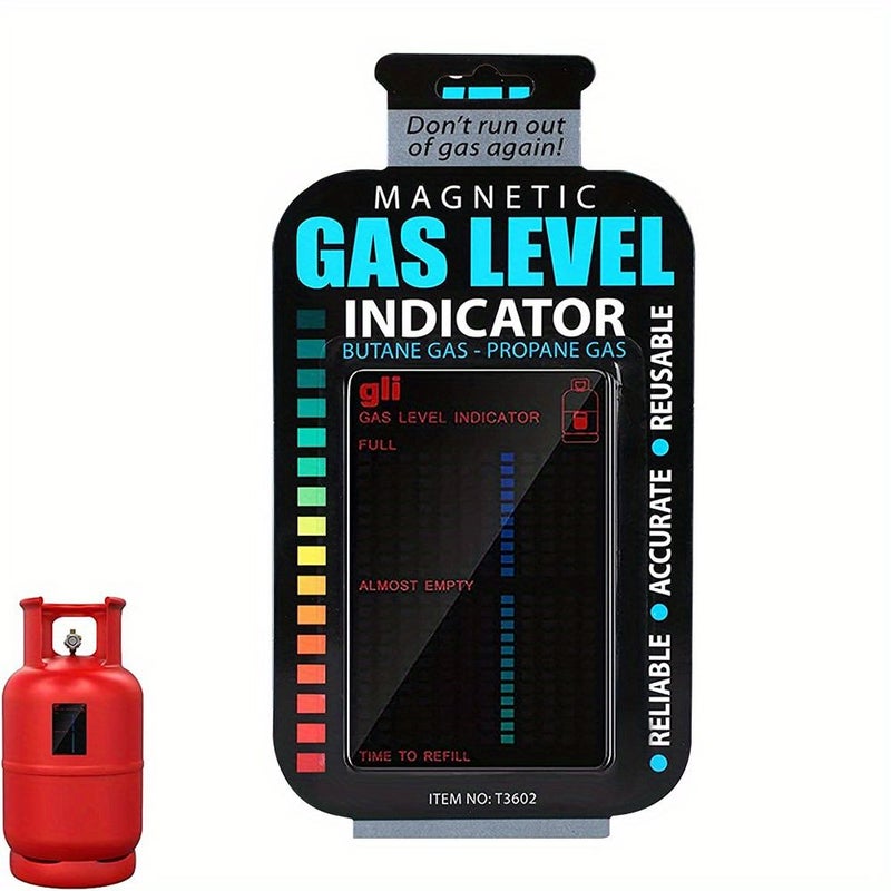 1pc Reusable Magnetic Propane Fuel Level Indicator Tank Sensor Gauge Card For Home Kitchen - Image 2