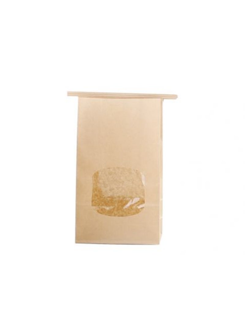 Kraftouch Tin Tie Sos Brown Paper Bag W/ Window(155X70X240) Large 500Pc 