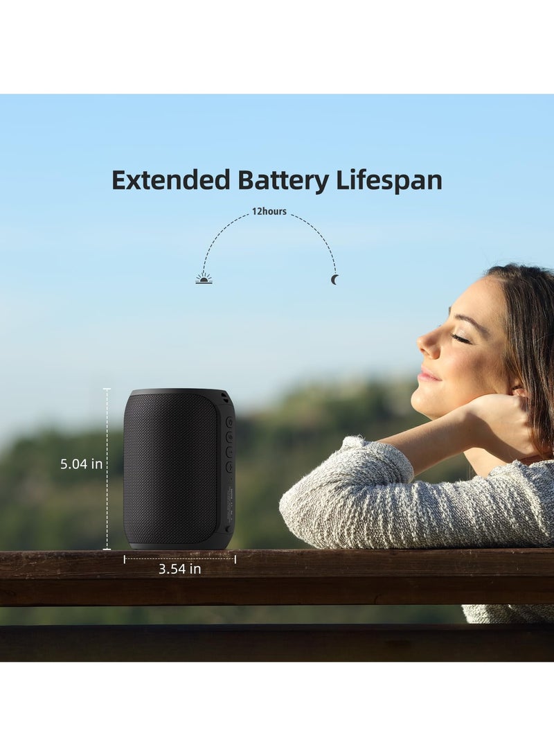 Zealot Bluetooth speaker, wireless Bluetooth speaker, 15W portable outdoor speaker, BT5.3/USB/TF/AUX, loud stereo sound, dual pairing, suitable for home parties, pools, and beaches - black - Image 4
