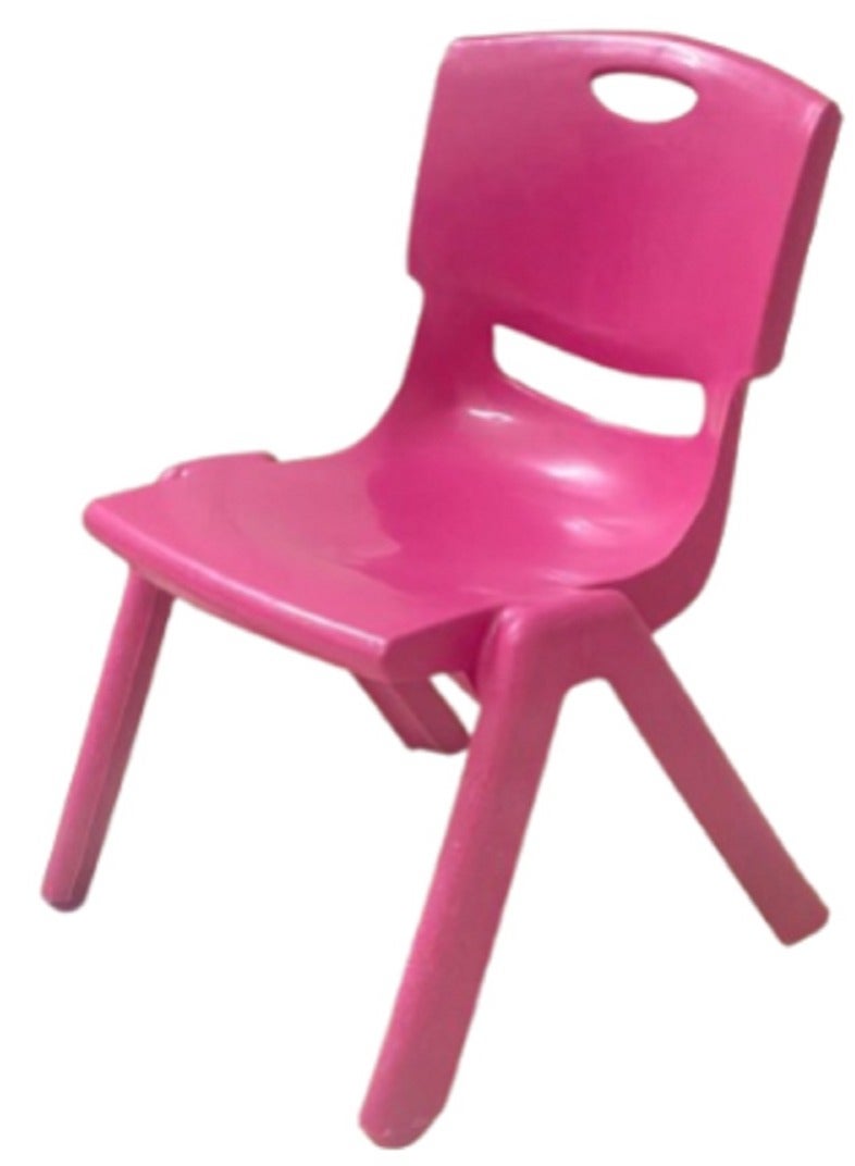 1 PCS Baby Plastic Chair For Kids Pink - Image 1
