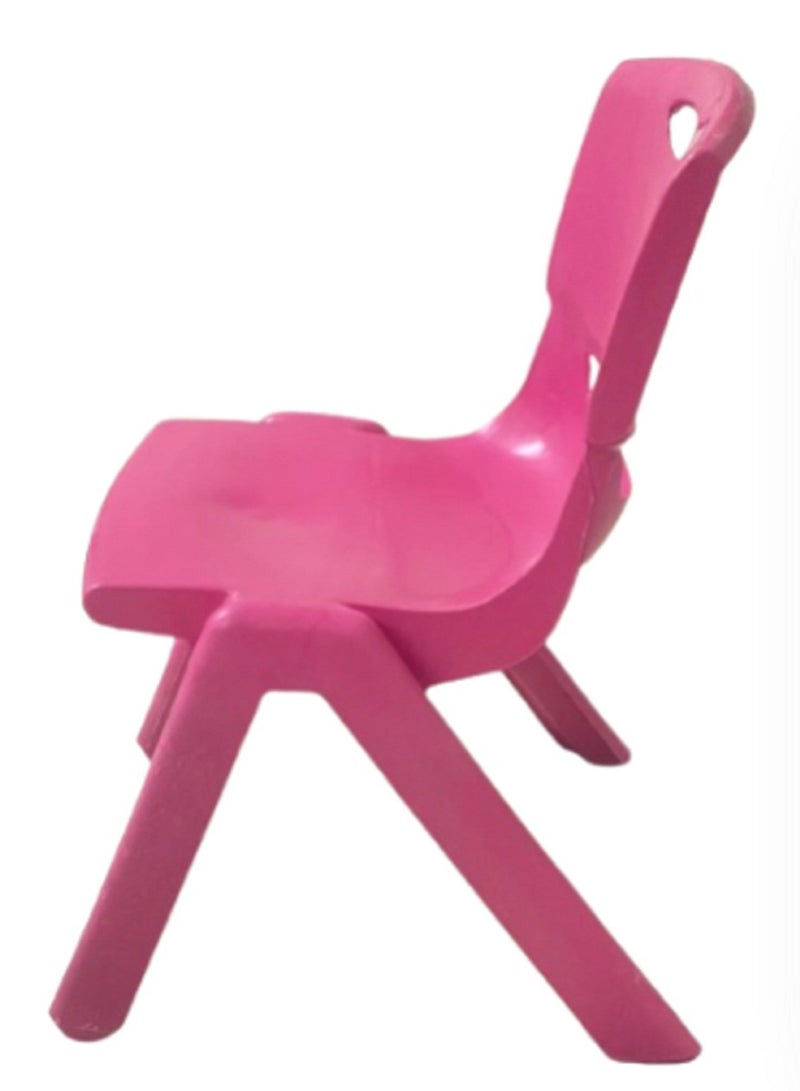 1 PCS Baby Plastic Chair For Kids Pink - Image 2