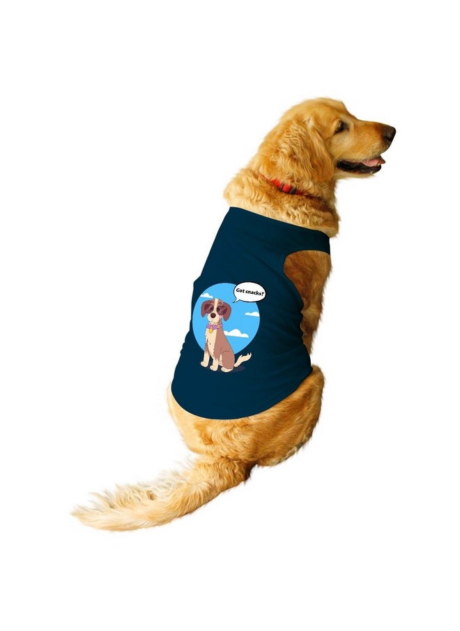 rusepin - Set Of 2 Gonna Soak Pup The Sun & Got Snacks Printed Dog Tank Round Neck Sleeveless Vest T-Shirt/Tees Apparel/Clothes/Combo Tees Gift For Dogs(Red & Navy/M (Chubby Pugs, Beagle Etc.) - Image 1