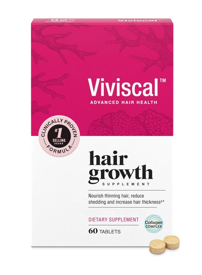 Hair Growth Supplement for Women with Iron, Biotin, Zinc, Vitamin C, Nourish Thinning Hair and Increase Hair Thickness, Hair Multivitamins for Women - 60 Tablets