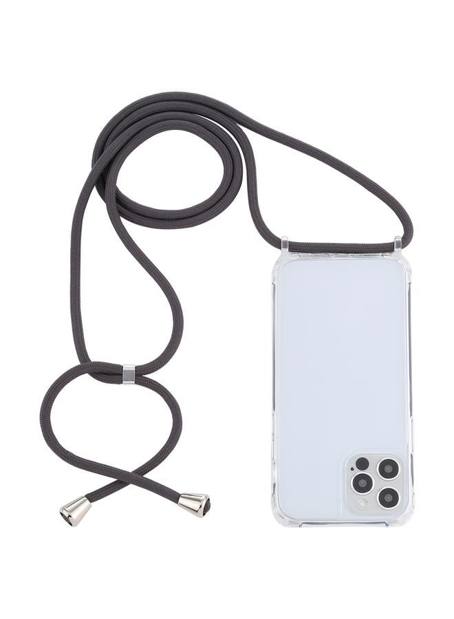 S-TOP Case For iPhone 12 Pro Max Transparent Acrylic Airbag Shockproof Phone Protective Case with Lanyard - Image 1