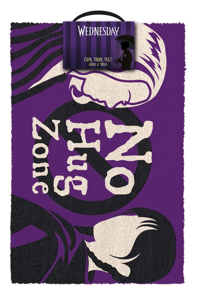 Pyramid Wednesday Door Mat - No Hug Zone (40cm x 60cm)