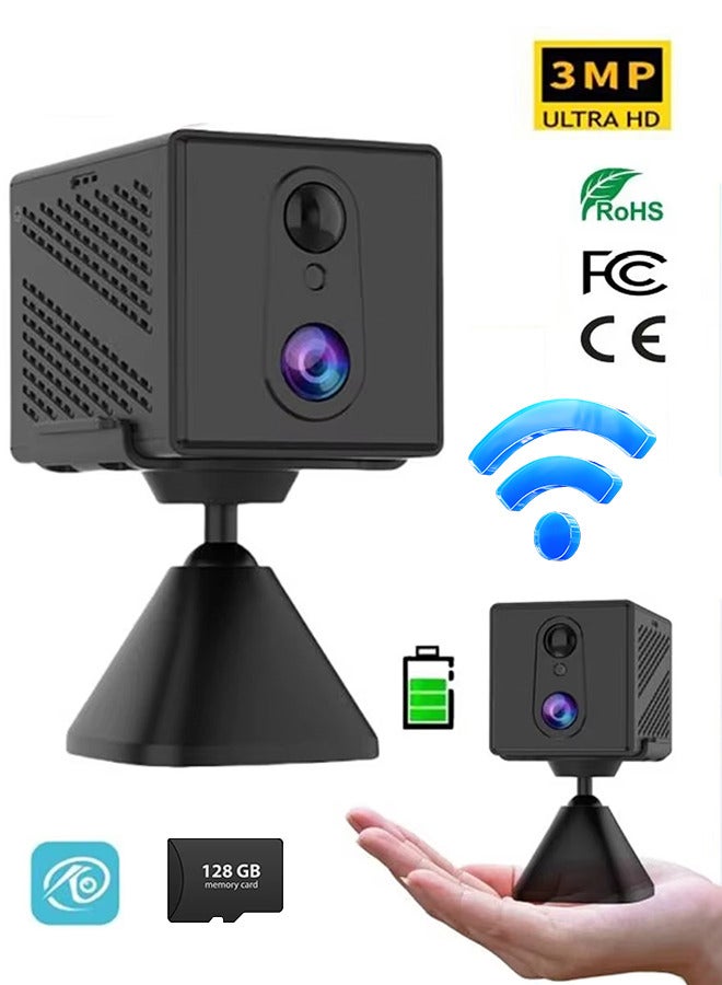 Vstarcam WiFi Mini Camera, 1080P Security Camcorder with 128G TF Card , Smallest Cam, Surveillance Wireless Camera with AI Motion Detection, Auto Night Vision,2000mAh Battery Low Power Home Camera - Image 1