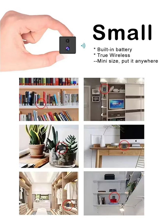 Vstarcam WiFi Mini Camera, 1080P Security Camcorder with 128G TF Card , Smallest Cam, Surveillance Wireless Camera with AI Motion Detection, Auto Night Vision,2000mAh Battery Low Power Home Camera - Image 2