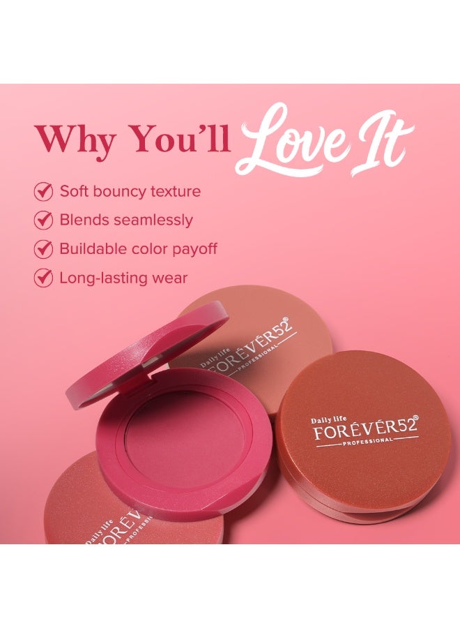 فور إيفر52 Forever52 Blush Crush 3-in-1 Multi-Use Cream-to-Powder Blush for Cheeks, Lips & EyesForever52 Blush Crush 3-in-1 Multi-Use Cream-to-Powder Blush for Cheeks, Lips & Eyes Heatwave-BLC003 - Image 5