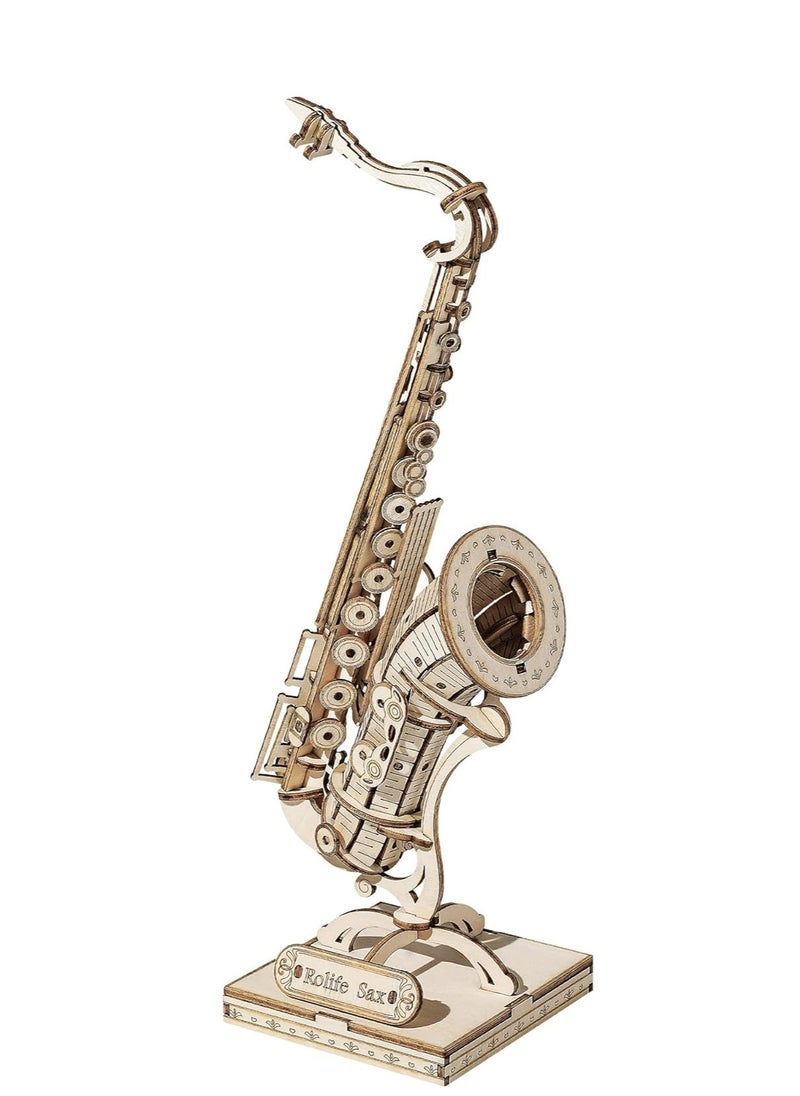 Robotime Rolife SAXOPHONE Model 3D Wooden Puzzle TG309, 3D Wooden Puzzles for Adults/Teens, Creative Home Decor, Unique Gift for Craft Hobby Adults/Teens  - Image 1