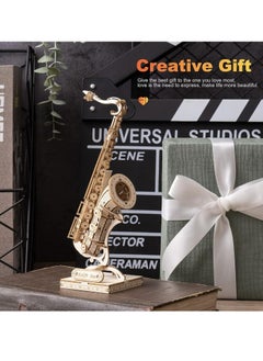 Robotime Rolife SAXOPHONE Model 3D Wooden Puzzle TG309, 3D Wooden Puzzles for Adults/Teens, Creative Home Decor, Unique Gift for Craft Hobby Adults/Teens  - Image 4