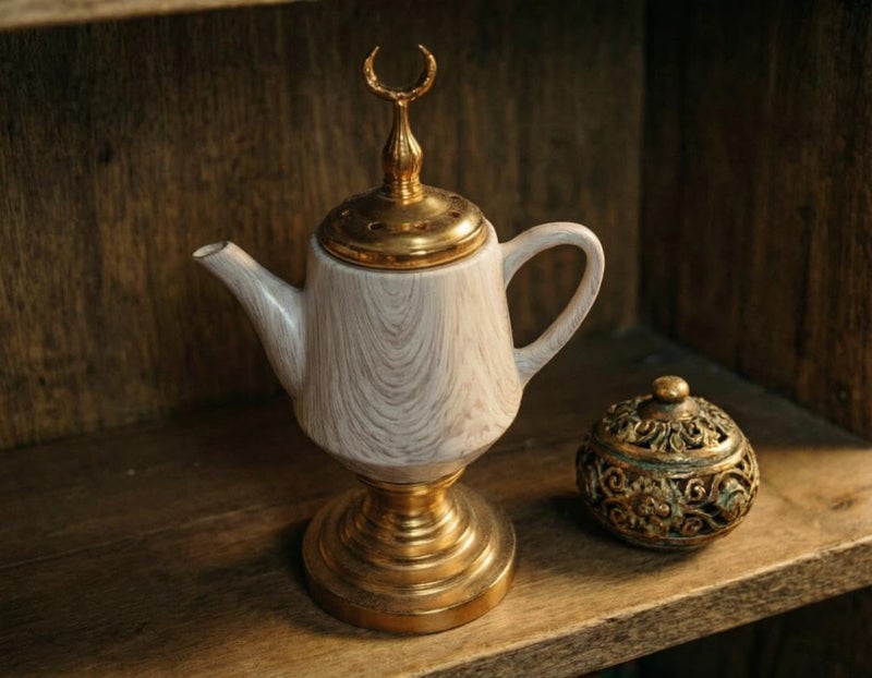 Bakhoor Holder - Heavy Duty Construction Classic Arabian Motif Perfect for Indoor Use Stable Base Prevents Tipping Over Safe for All Types of Charcoal and Wood Chips with Elegant Aesthetic Appeal - Image 3