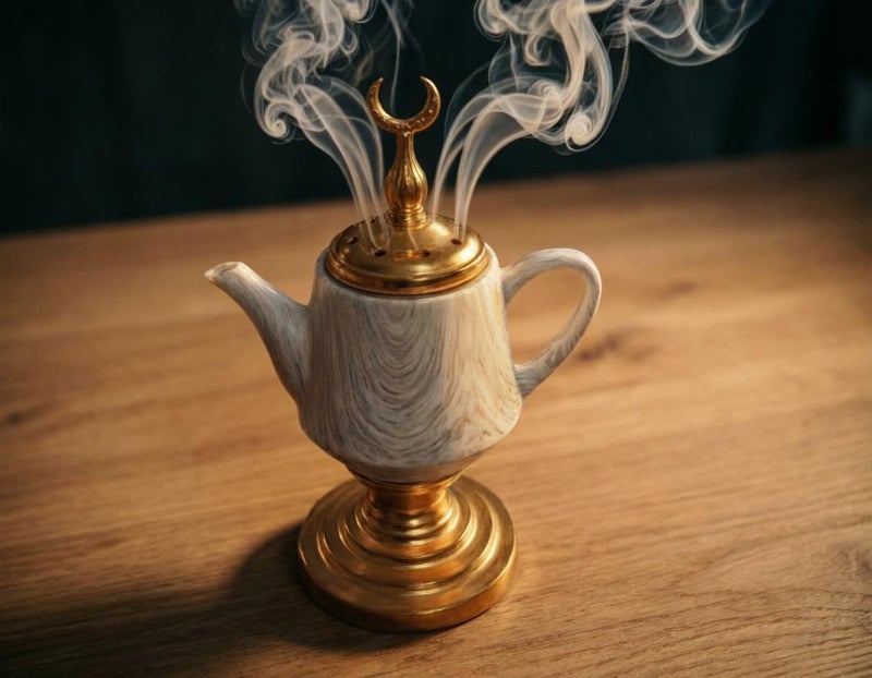 Bakhoor Holder - Heavy Duty Construction Classic Arabian Motif Perfect for Indoor Use Stable Base Prevents Tipping Over Safe for All Types of Charcoal and Wood Chips with Elegant Aesthetic Appeal - Image 2
