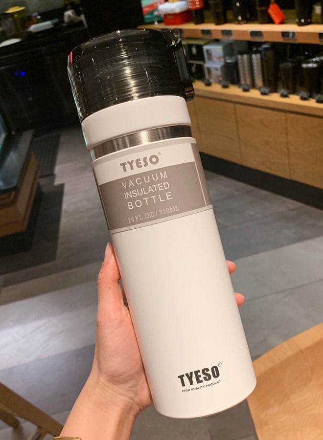 TYESO Large Capacity Cup Lid Portable Simple Classic 710ml Vacuum Flask Sport Kettle With Handle  - Image 3
