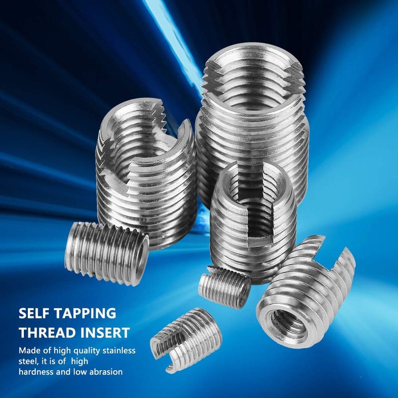 klarako 50Pcs Stainless Steel Inner Thread Self Tapping Thread Inserts Set Thread Reinforce Repair Tool M3- with a Storage Case - Image 3
