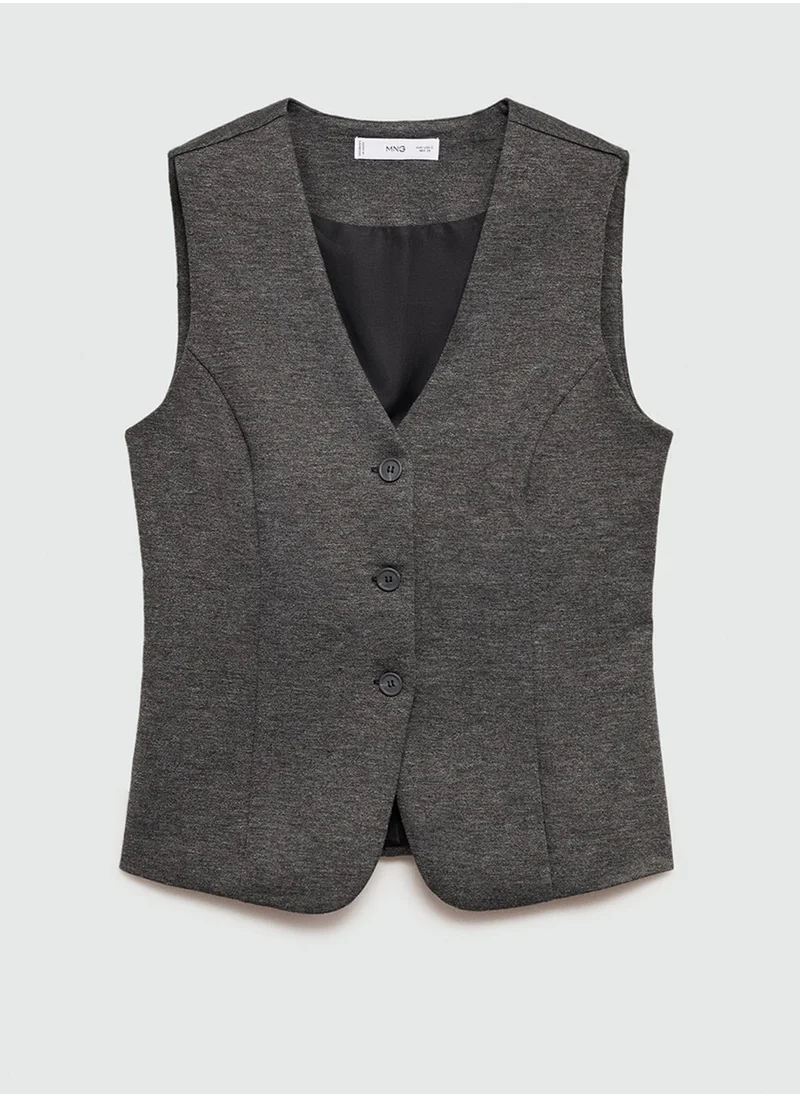 MANGO Fitted Gilet With Buttons