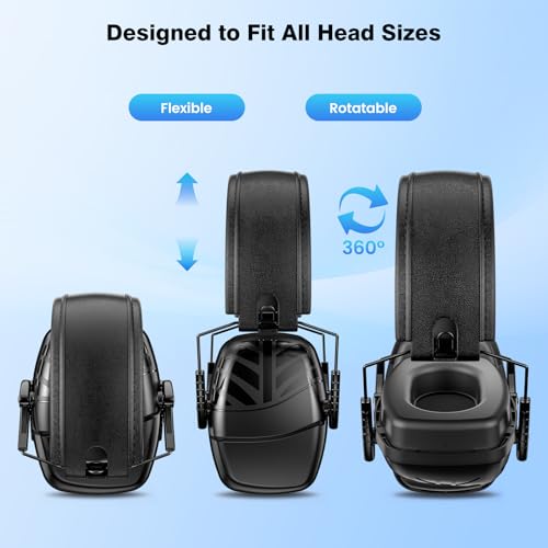 Link Dream 2Pack Shooting Ear Protection, NRR 35dB Ear Protection Hearing Protection Noise Cancelling Ear Muffs with Adjustable Headband for Gun Range Hunting - Image 4