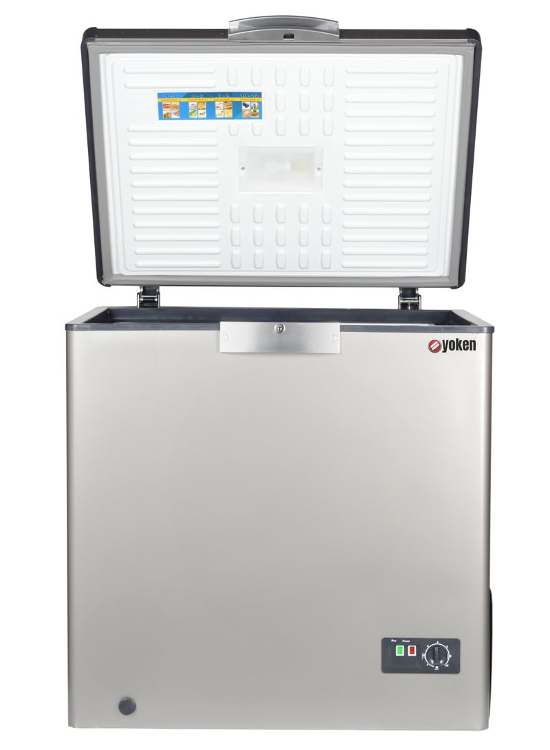 Yoken Yoken ES250L Chest Freezer - 205 Liters - Silver - LG Compressor  - Image 2