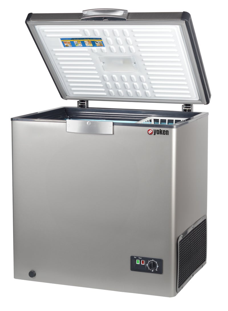 Yoken Yoken ES250L Chest Freezer - 205 Liters - Silver - LG Compressor  - Image 4