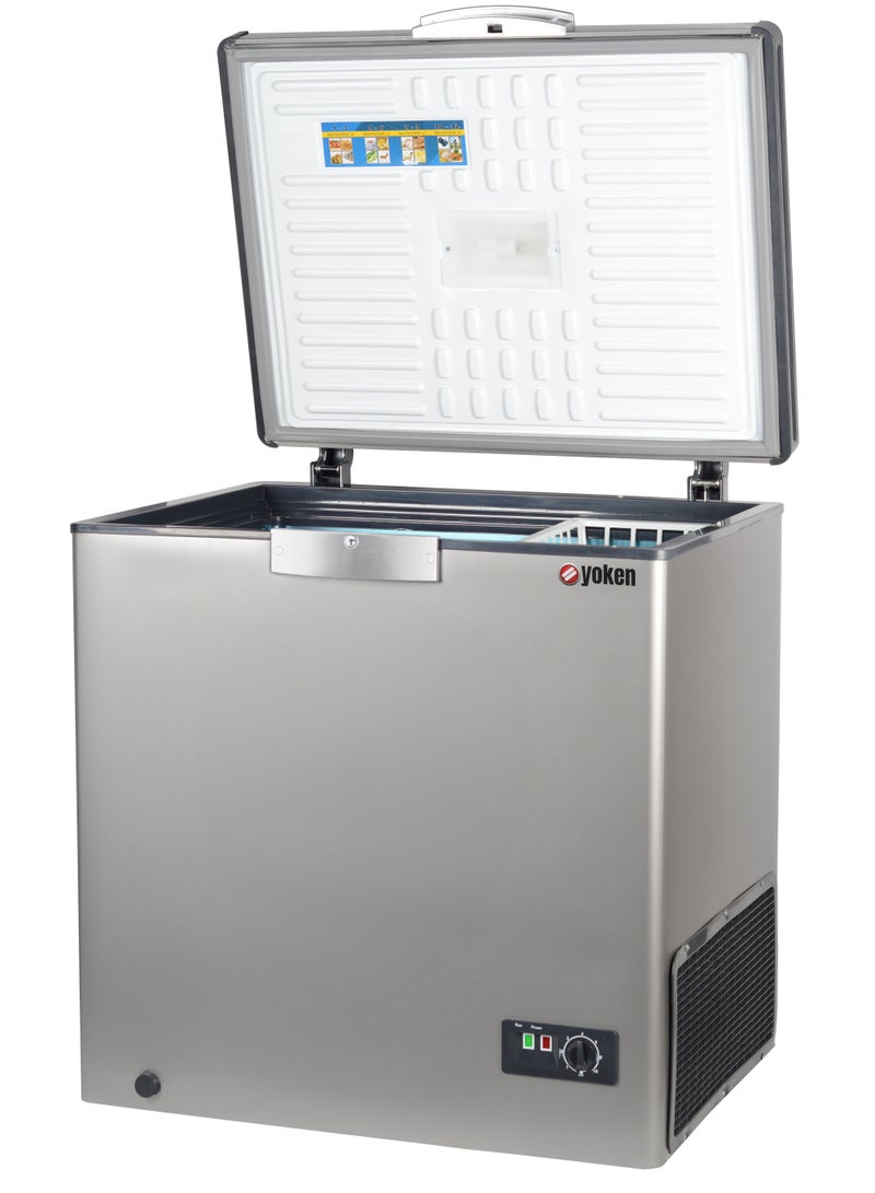 Yoken Yoken ES250L Chest Freezer - 205 Liters - Silver - LG Compressor  - Image 5