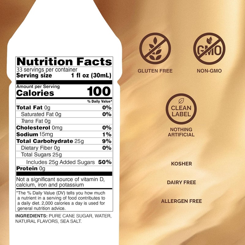 Monin Butter Pecan Syrup - Premium Gourmet Syrup for Milkshakes, Mochas, and Coffees - 750 ml Glass Bottle - Image 2