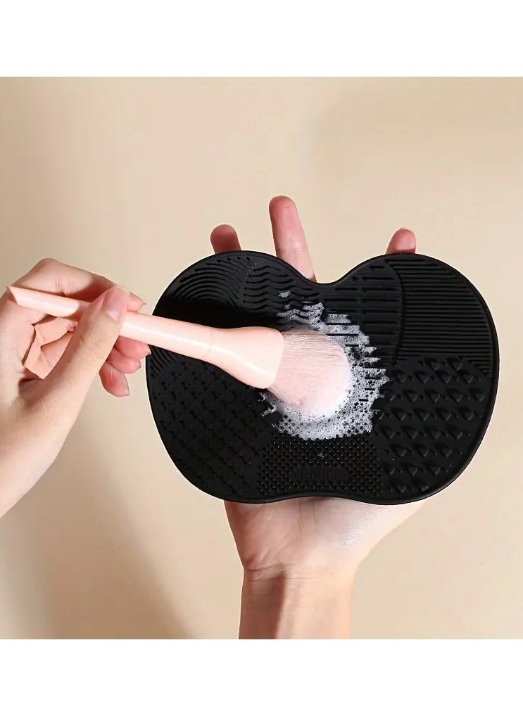 ORiTi 1 Pc Silicone Brush Cleaner Washing Brush Cleaning Mat Foundation Make Up Brush Cleaner Pad Universal Makeup Tool with Sunction Cups  - Image 2