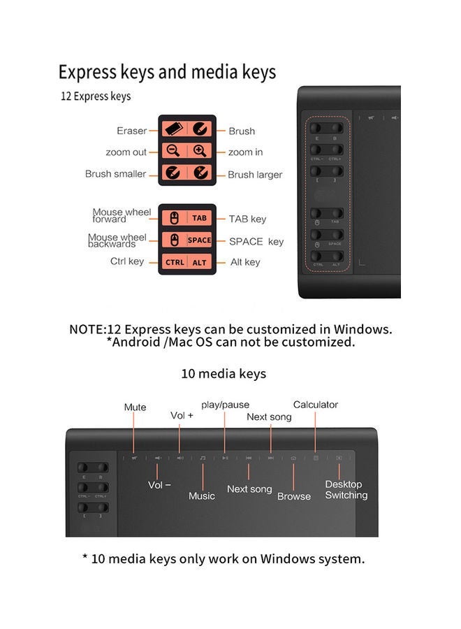 Captaintech Digital Drawing Graphic Tablet Black - Image 2