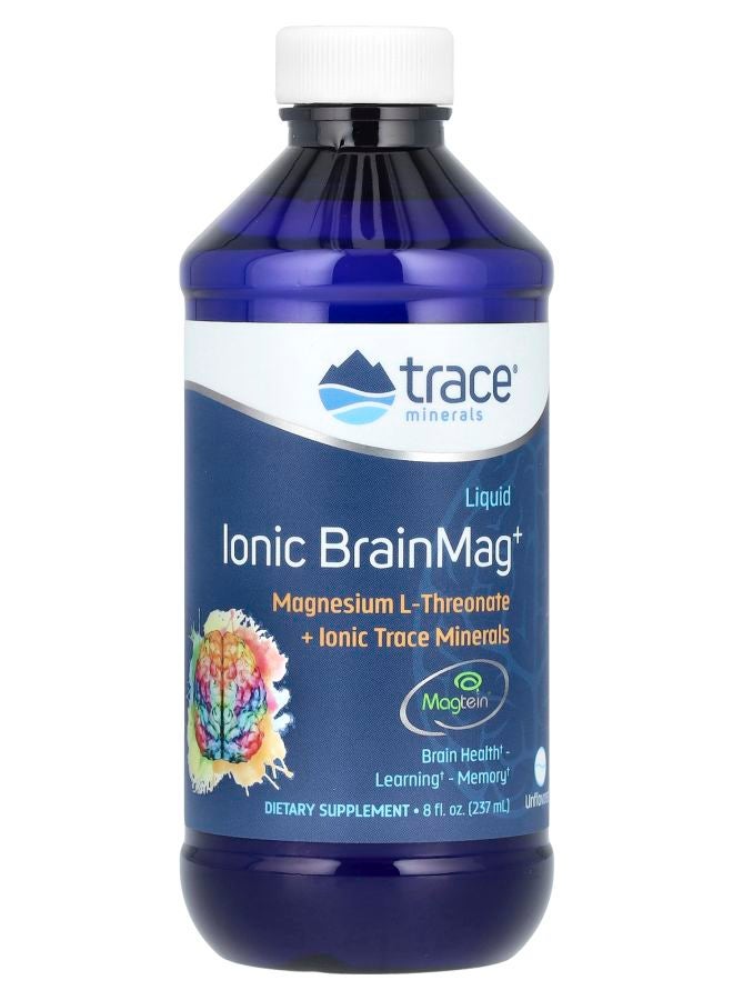 Trace Minerals Liquid Ionic BrainMag+ Unflavored 8 fl oz (237 ml)