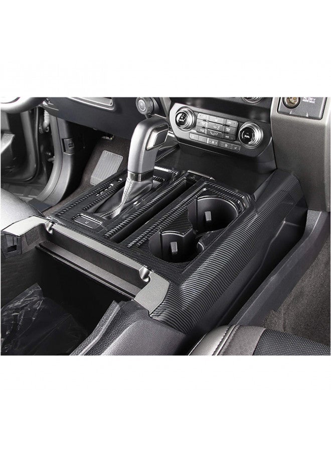 Keptrim for F150 ABS Carbon Fiber Center Console Gear Shift Cup Holder Trim for 2015 2016 2017 2018 2019 2020 Ford F150, 2pcs - Image 1