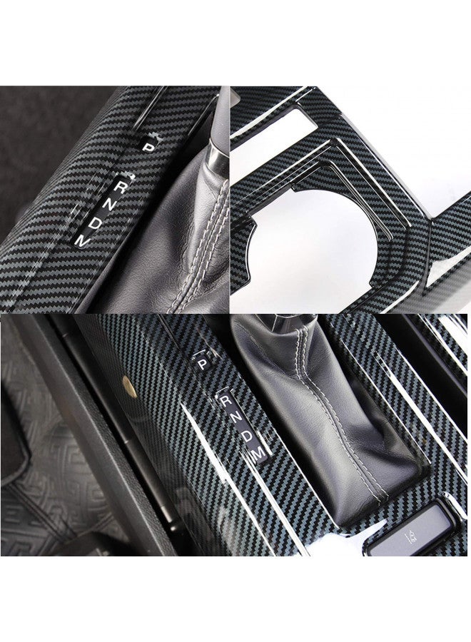 Keptrim for F150 ABS Carbon Fiber Center Console Gear Shift Cup Holder Trim for 2015 2016 2017 2018 2019 2020 Ford F150, 2pcs - Image 2