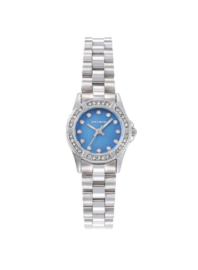 Black Moon Elegant Blackmoon Women's Watch Stylish Blue Dial Stainless Steel Band Water Resistant Perfect for Casual and Formal Wear - Image 1