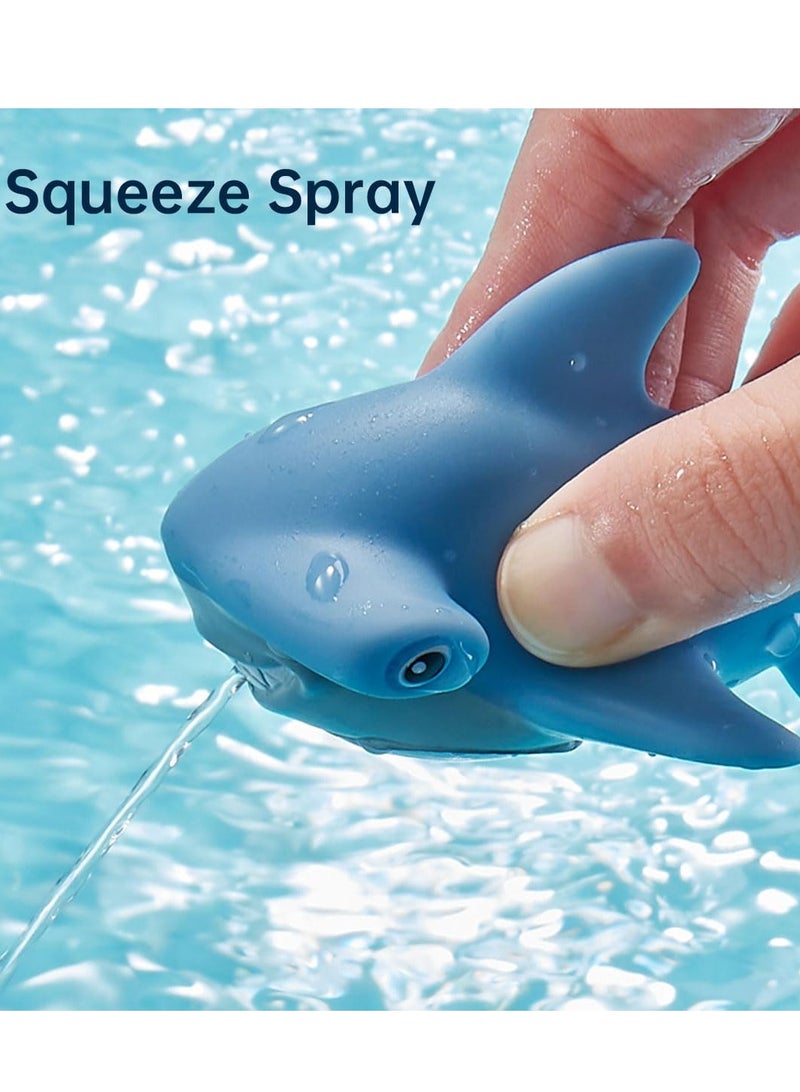 دوركو 7pcs طفل حمام ألعاب الطفل الصغير ، الصيد العائمة حقن لعبة مع منظم حقيبة ، الحيوانات البحرية طفل دش حمام سباحة رذاذ المياه لعبة هدية مع شبكة الصيد - Image 5