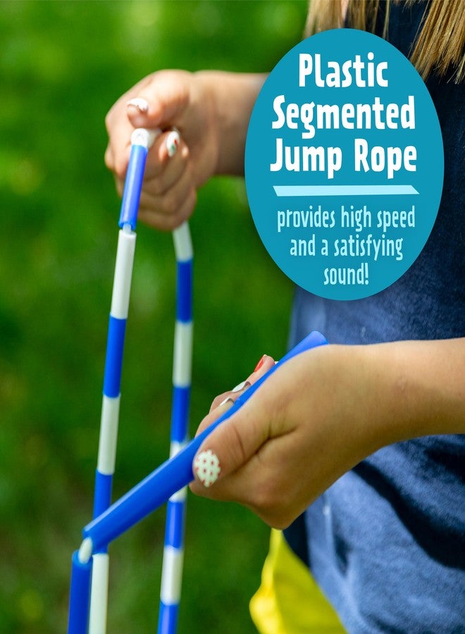 Squirrel Products Plastic Segmented School Style Jump Rope - 10' Blue - Image 2