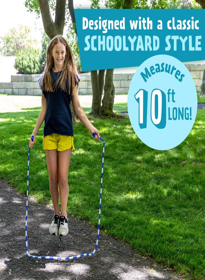 Squirrel Products Plastic Segmented School Style Jump Rope - 10' Blue - Image 3