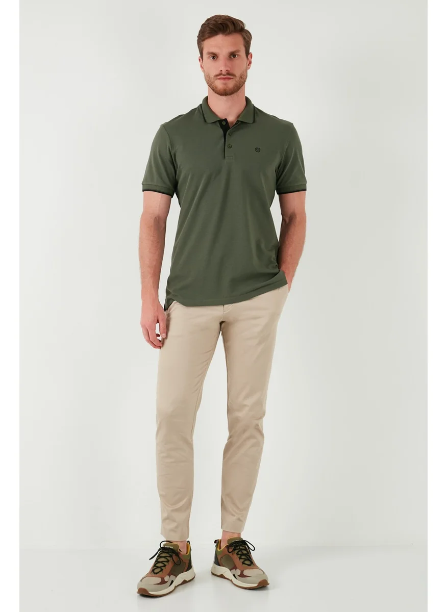 بوراتي Cotton Slim Fit Stripe Detail Buttoned Polo Collar 5-Pack T Shirt Men's T Shirt 5902118S5