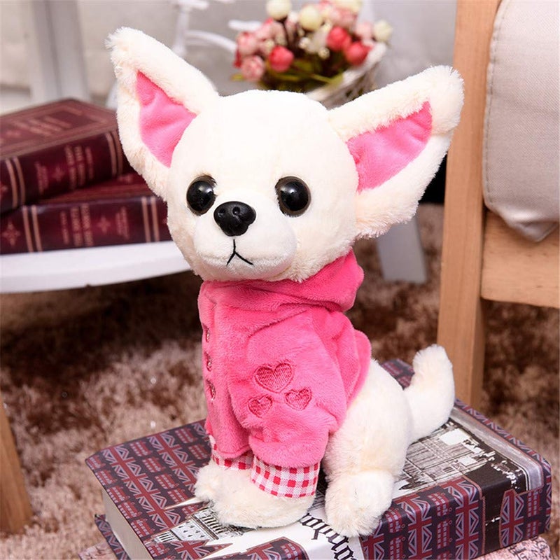 Sushafen Stuffed Dog Puppy Toy Dog Plush Toy Soft Doll Stuffed Animal Pillow Birthday Gift Present Cute Dog Ornaments Decoration Handicraft House Desktop Decoration Prop 17Cm/6.7"" - Image 4