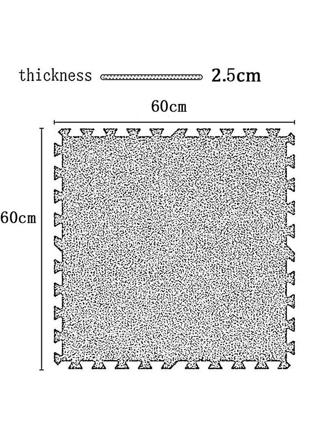 JCB CHIC 12 قطعة سجادة لعب أطفال من إسفنج إيفا فوم إيفا بساط ألغاز لأنشطة الأطفال في غرفة الأطفال لسجاد أرضيات الأطفال المتشابكة، سجاد يوغا للياقة البدنية مانع للانزلاق 60 × 60 × 2.5 سم - Image 2