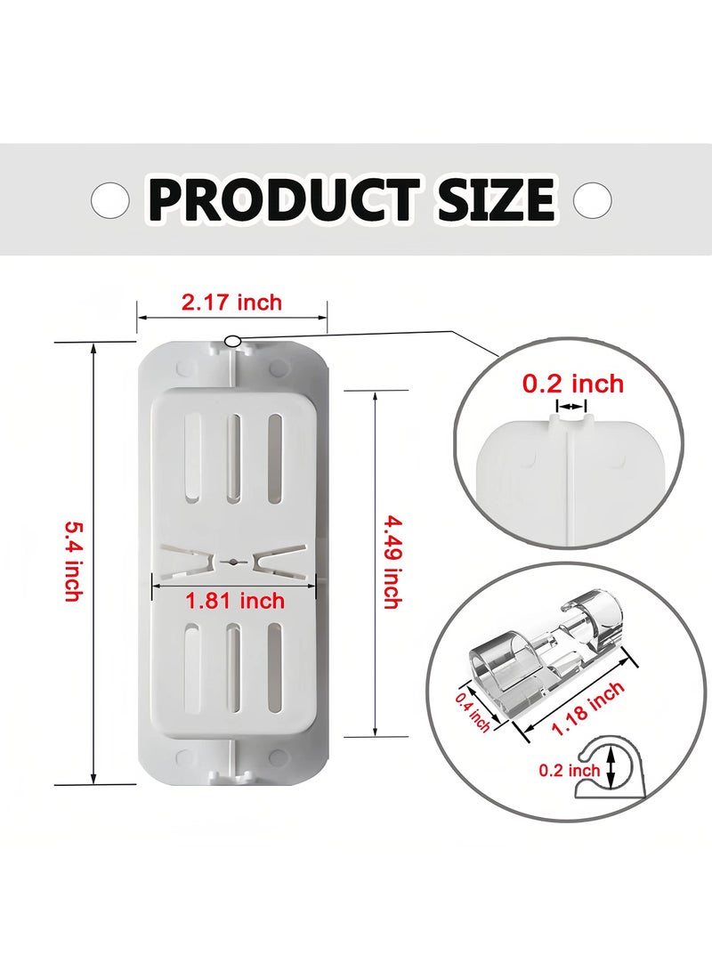 6 Pcs Power Strip Holders, Socket Fixers 360° Rotation Self Adhesive Desktop Socket Fixers Punch-Free Power Strip Holders for Kitchen Home Office Cable Management - Image 5