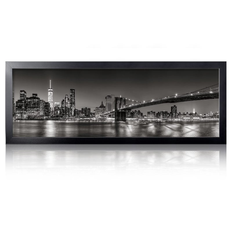Annecy 12x36 Picture Frame Black1 Pack Panoramic Picture Frame for Wall Decoration Classic Black Minimalist Style Suitable for Decorating Houses Offices Hotels