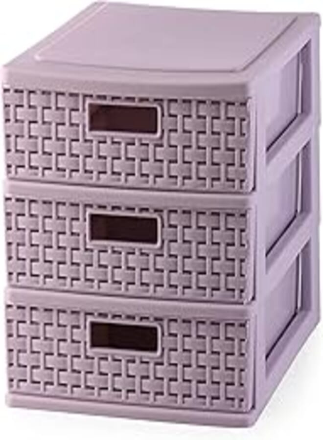 Max Plast Triple Rattan Drawer color vary 