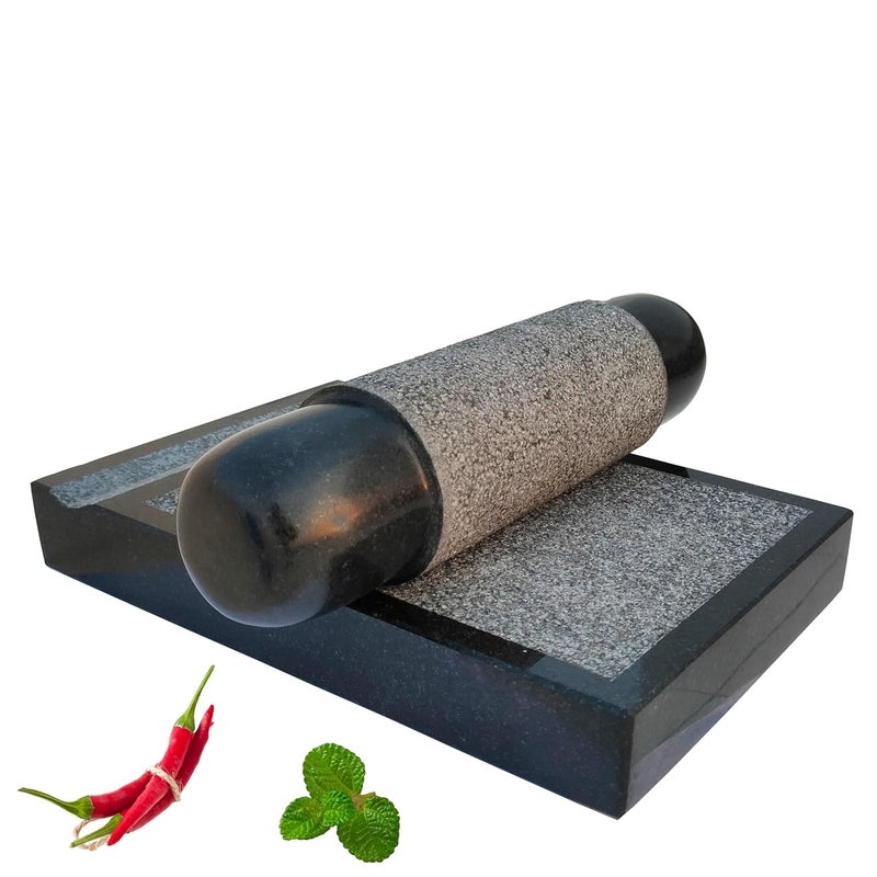 Neolithic Pure Granite Ammikallu Traditional Hand GrinderSIL Batta11 Inch Medium Size 95 KG - Image 1