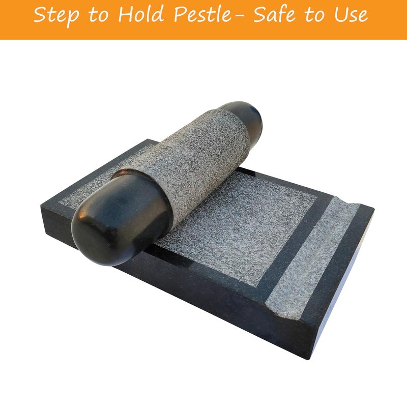 Neolithic Pure Granite Ammikallu Traditional Hand GrinderSIL Batta11 Inch Medium Size 95 KG - Image 3