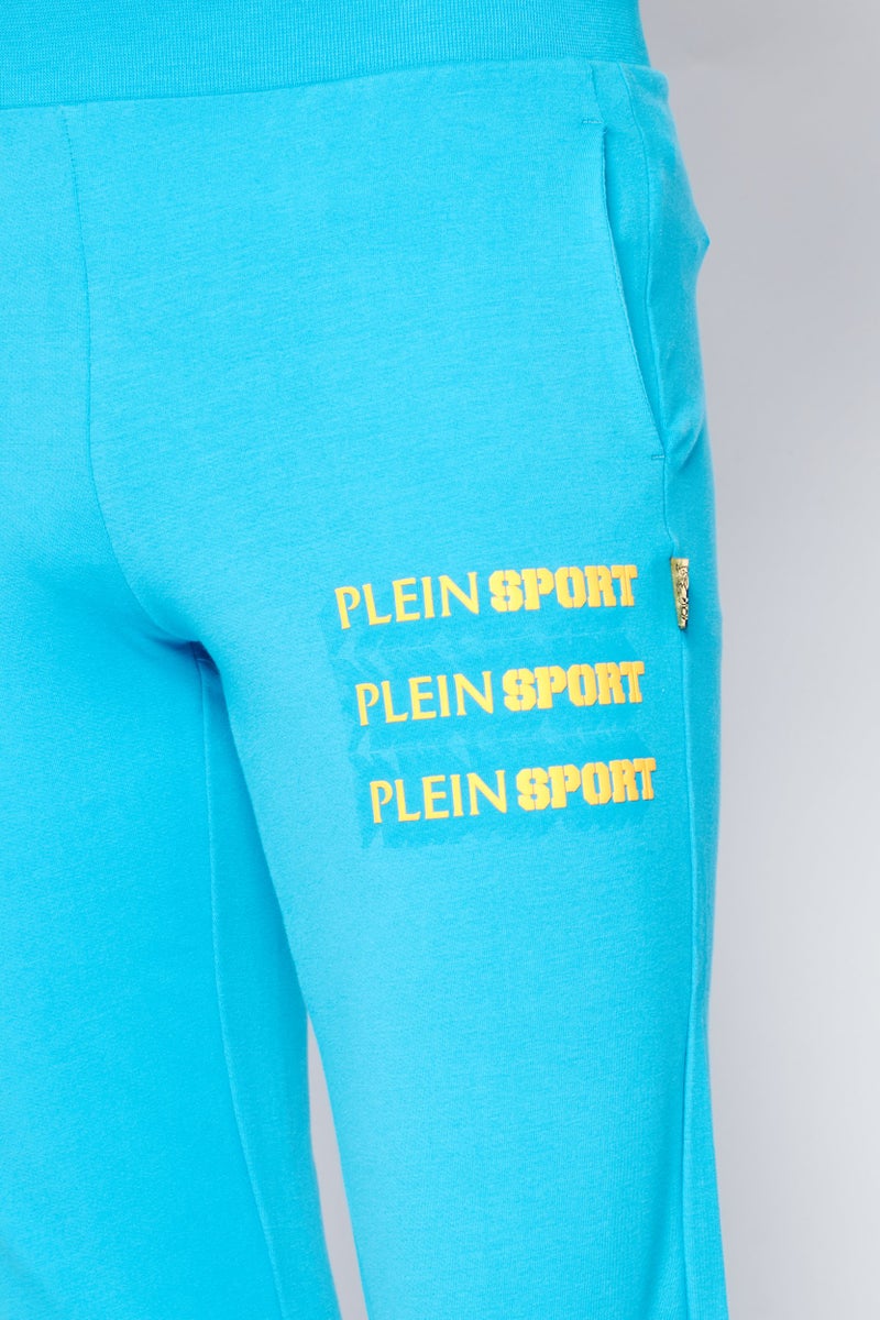 PHILIPP PLEIN Men Sportswear Fit Training Sweatpants, Light Blue - Image 3