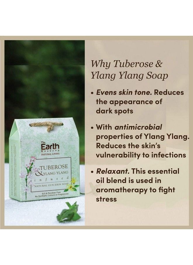 The Earth Reserve - Tuberose & Ylang Ylang Infused Soap ; Handmade Natural Glycerin Soap ; Sulfate & Paraben Free - Image 1