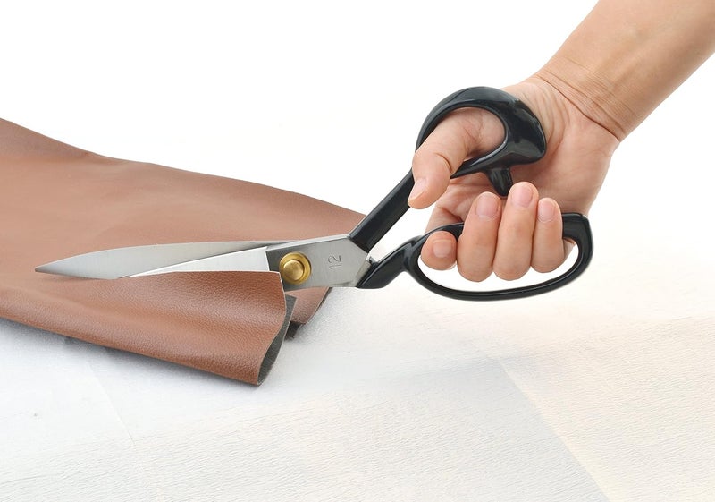 eZthings ® 12" Upholstery Shears Heavy Duty Scissors For Cutting Arts and Craft Fabrics, Carpets (12 Inch Leather Cutting) - Image 5